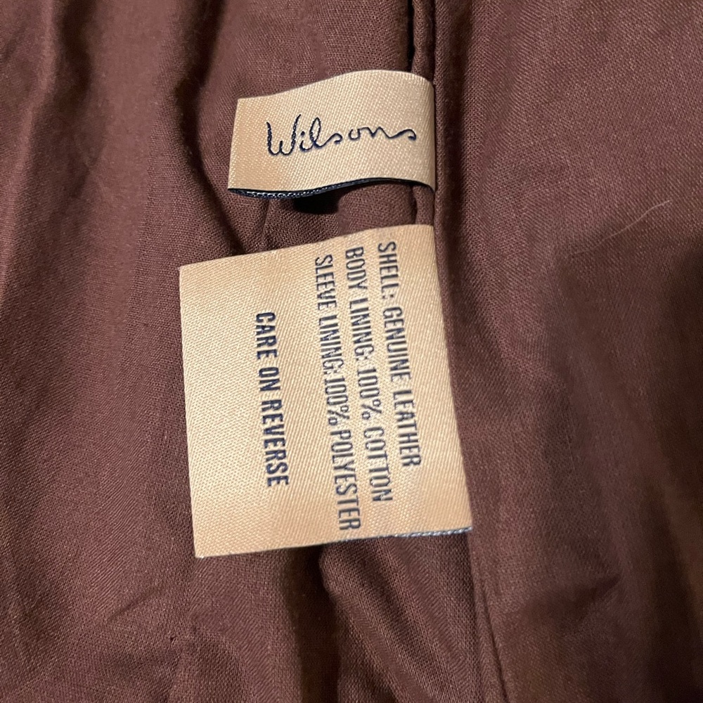 New Wilson Leather Brown Leather Jacket Medium Moto - Picture 9 of 15